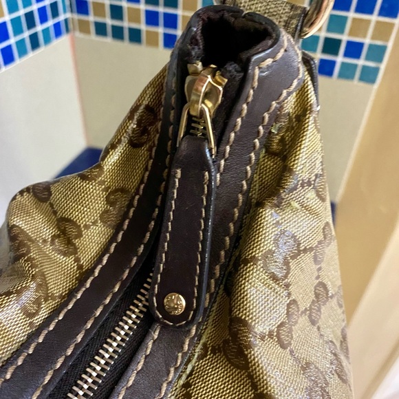 Crystal Coated Canvas Gucci Hobo shoulder bag - Picture 14 of 16